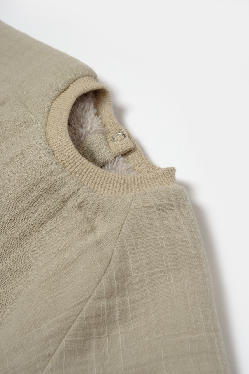 Set bluza cu buzunar si pantaloni Ursulet, Winter muselin, 100% bumbac dublat - , BabyCosy